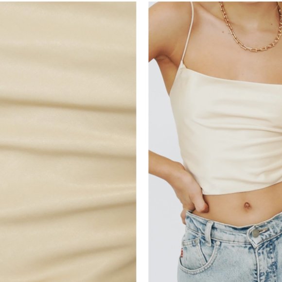 VRG GRL Luxe List Tie Back Top // Cream NWT - Picture 4 of 4